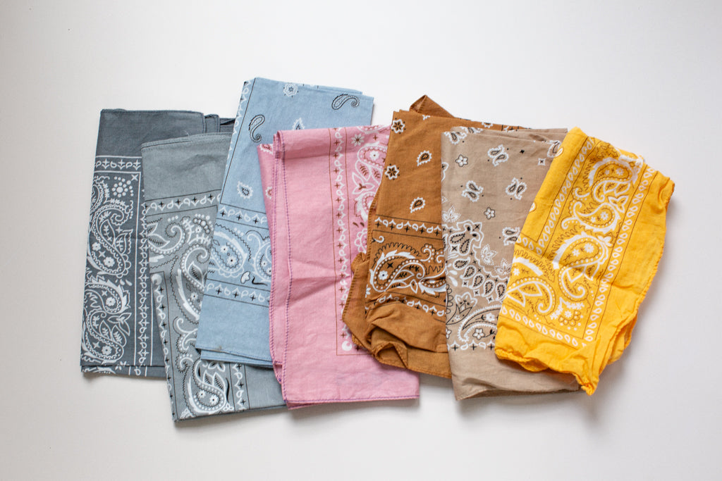 Cotton Paisley Bandana Square Fashion Accessory Traditional Pattern Style Neck Wrap Head Cover Party Favors for Weddings Celebration Gift Bachelorette Event Essential Multiple Color Options Versatile Fashion Piece Boho Style Accessory Group